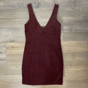 Burgundy Corduroy Dress